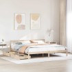 Estructura de cama sin colchón madera maciza de pino 200x200 cm