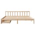 Estructura de cama sin colchón madera maciza de pino 200x200
