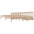 Estructura de cama sin colchón madera maciza de pino 200x200