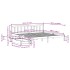 Estructura de cama sin colchón madera maciza de pino 180x200