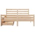 Estructura de cama sin colchón madera maciza de pino 160x200