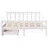 Estructura de cama sin colchón madera maciza de pino 160x200