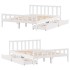 Estructura de cama sin colchón madera maciza de pino 160x200
