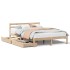 Estructura de cama sin colchón madera maciza de pino 160x200