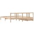 Estructura de cama sin colchón madera maciza de pino 180x200