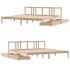 Estructura de cama sin colchón madera maciza de pino 180x200