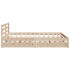 Estructura de cama sin colchón madera maciza de pino 180x200