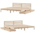 Estructura de cama sin colchón madera maciza de pino 180x200
