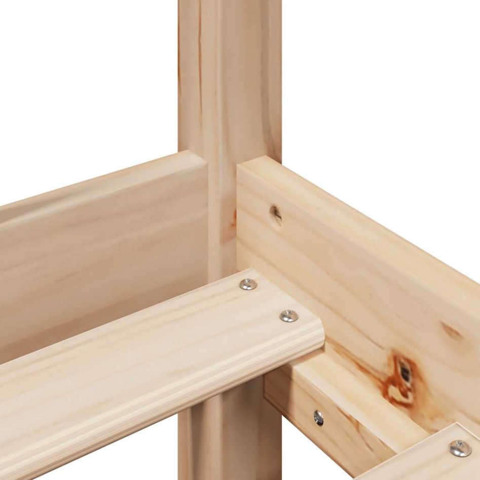 Estructura de cama sin colchón madera maciza de pino 180x200
