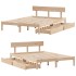 Estructura de cama sin colchón madera de pino maciza 120x200