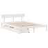 Estructura de cama sin colchón madera maciza de pino 160x200