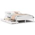Estructura de cama sin colchón madera maciza de pino 160x200