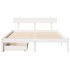 Estructura de cama sin colchón madera maciza de pino 160x200