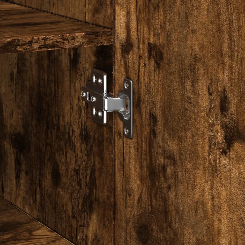 Armario estrecho madera ingeniería roble ahumado 40x42,5x225