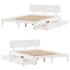 Estructura de cama con cajones madera pino blanco 120x190