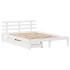 Estructura de cama con cajones madera de pino blanco 120x200