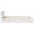Estructura de cama con cajones madera de pino blanco 120x200