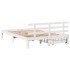 Estructura de cama con cajones madera de pino blanco 120x200