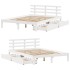Estructura de cama con cajones madera de pino blanco 120x200