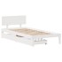 Estructura cama con cajones madera maciza pino blanca 90x190