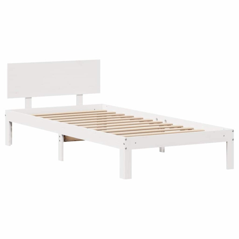 Estructura cama con cajones madera maciza pino blanca 90x190