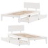Estructura cama con cajones madera maciza pino blanca 90x190