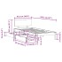 Estructura cama con cajones madera maciza pino blanca 90x190