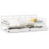 Sofá cama con cajones madera maciza de pino blanco 90x200