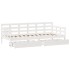 Sofá cama con cajones madera maciza de pino blanco 90x200