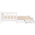 Sofá cama nido con cajones sin colchón blanco 80x200