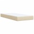 Cama box spring con colchón tela color crema 100x200