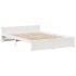Estructura de cama sin colchón madera de pino blanca 140x200