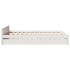 Estructura de cama sin colchón madera de pino blanca 140x200