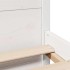 Estructura de cama sin colchón madera de pino blanca 140x200
