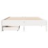 Estructura de cama sin colchón madera maciza de pino 160x200