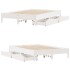 Estructura de cama sin colchón madera maciza de pino 160x200