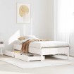 Estructura de cama sin colchón madera maciza blanca 90x190 cm