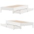 Estructura de cama sin colchón madera maciza blanca 90x190