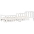 Sofá cama con cajones madera maciza de pino blanca 80x200
