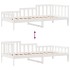 Sofá cama con cajones madera maciza de pino blanca 80x200