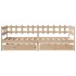 Sofá cama con cajones madera maciza de pino 80x200