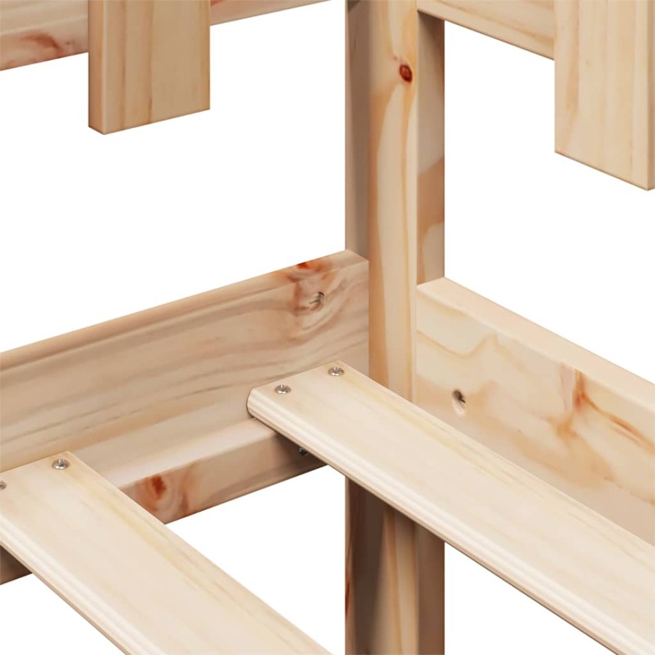 Sofá cama con cajones madera maciza de pino 80x200