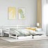 Sofá cama nido con cajones sin colchón blanco 90x200