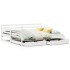 Sofá cama nido con cajones sin colchón blanco 90x200