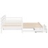 Sofá cama nido con cajones sin colchón blanco 90x200