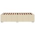 Estructura de cama sin colchón tela crema 100x200