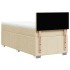 Cama box spring con colchón tela color crema 100x200