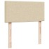 Cama box spring con colchón tela color crema 100x200
