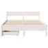 Estructura de cama sin colchón madera de pino blanca 120x200