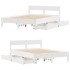 Estructura de cama sin colchón madera de pino blanca 120x200